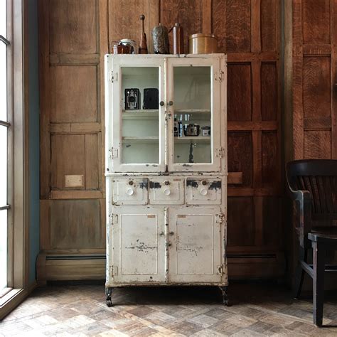 antique metal medical cabinets